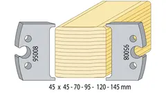 Justert trelast 45mm avrundet kant