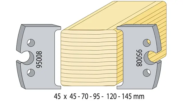 Justert trelast 45mm avrundet kant 