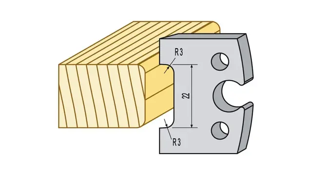 Justert trelast 22mm avrundet kant 