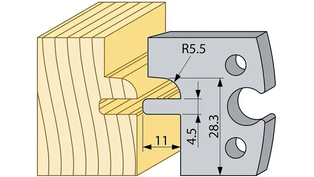 Vekselpanel med rund kant Norsk Standard 