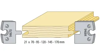 Glattpanel med underh&#248;vling 21mm