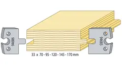 Glattpanel med underh&#248;vling 33mm