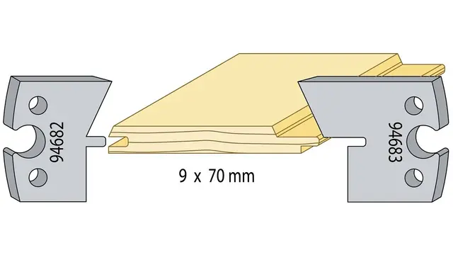 Skyggepanel med skrå kant 9mm 