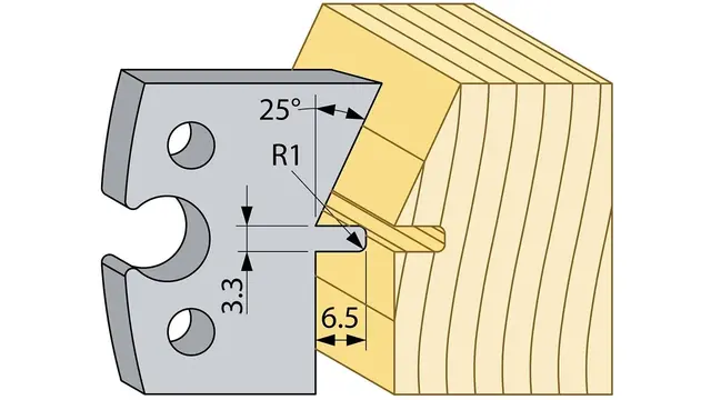 Skyggepanel med skrå kant 9mm 