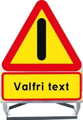 Varselskilt fluoriserende Valgfri tekst/Valgfritt bilde