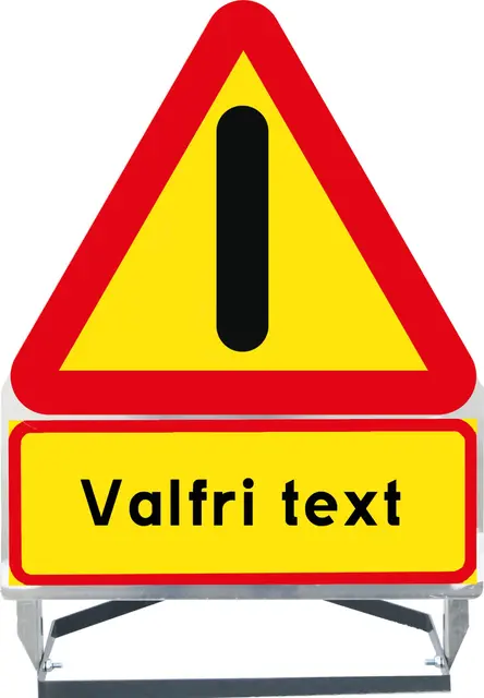 Varselskilt fluoriserende Valgfri tekst/Valgfritt bilde 