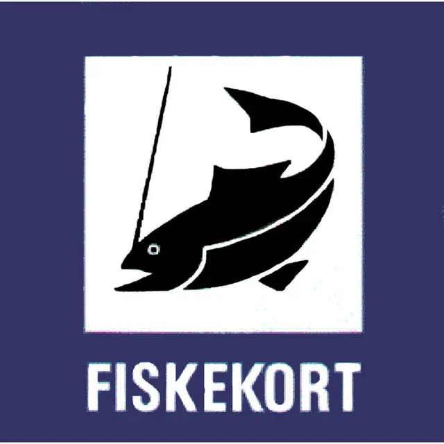 Informasjonsskilt Fiskekort Blå, 290x250mm 