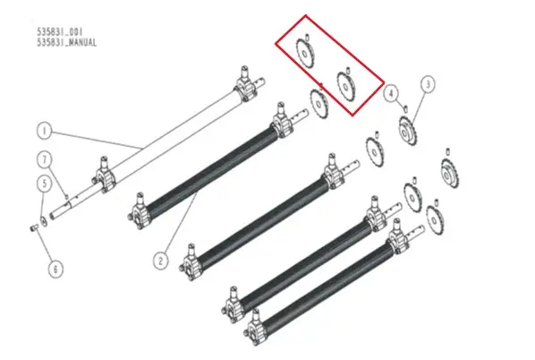 Wood-Mizer Kjede 1/2" 47 + halvledd MP360, 0,6096m 