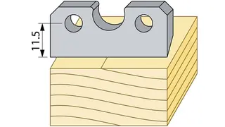 Kutterst&#229;l&#160;94766 Glattst&#229;l Til overkutter 40mm