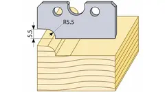 Kutterst&#229;l 95143 HSS Rustikkpanel Med rund kant