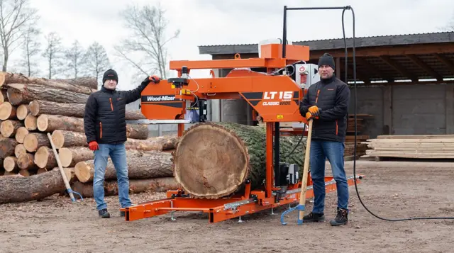 Wood-Mizer LT15 Wide Båndsagbruk 11kW elmotor med fjernstyrt fremdrift 